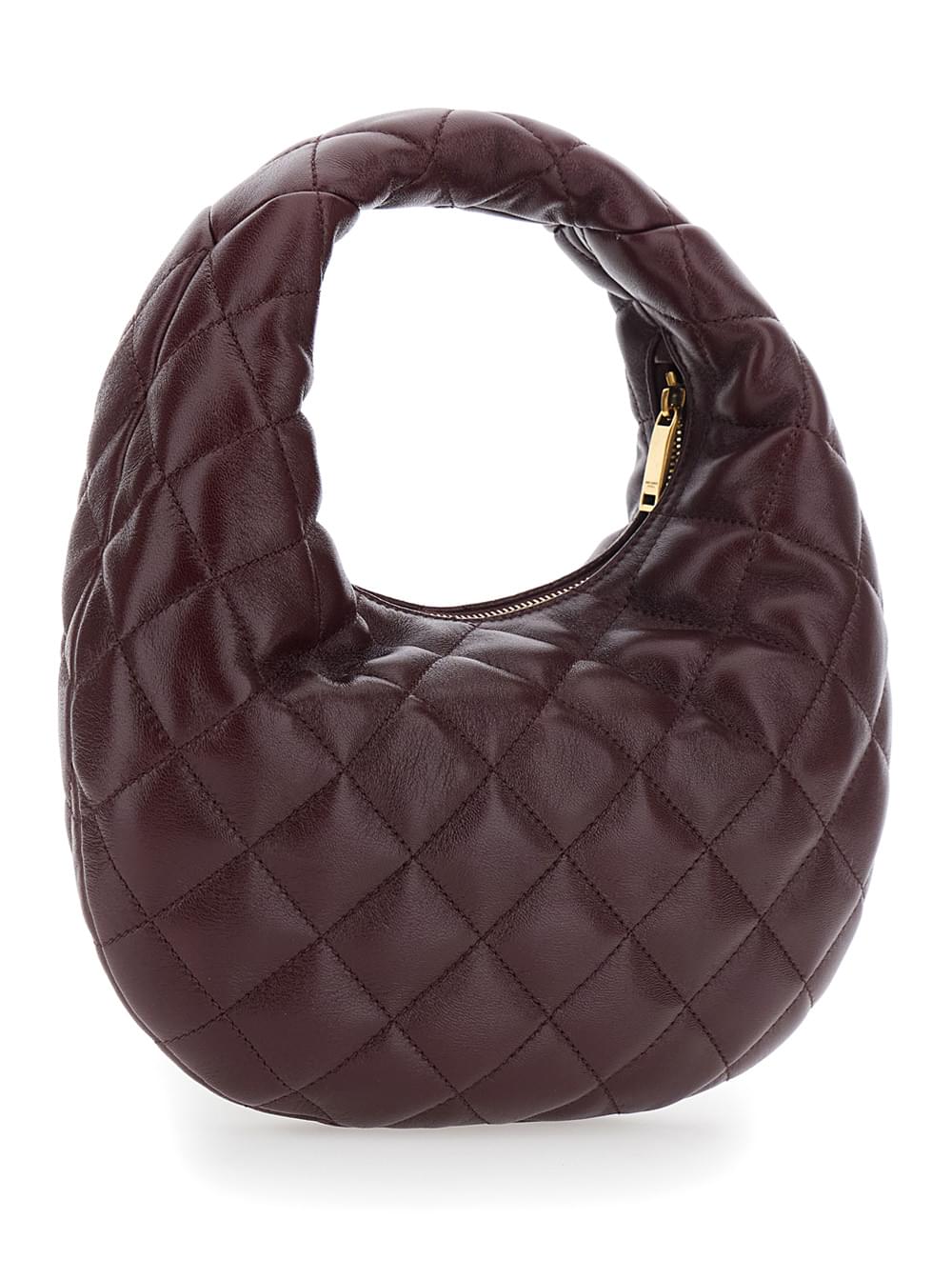 Saint Laurent Women 'Icarino' Bordeaux Handbag With Cassandre Plate On Front And Quilted Design In Leather Woman SAINT LAURENT