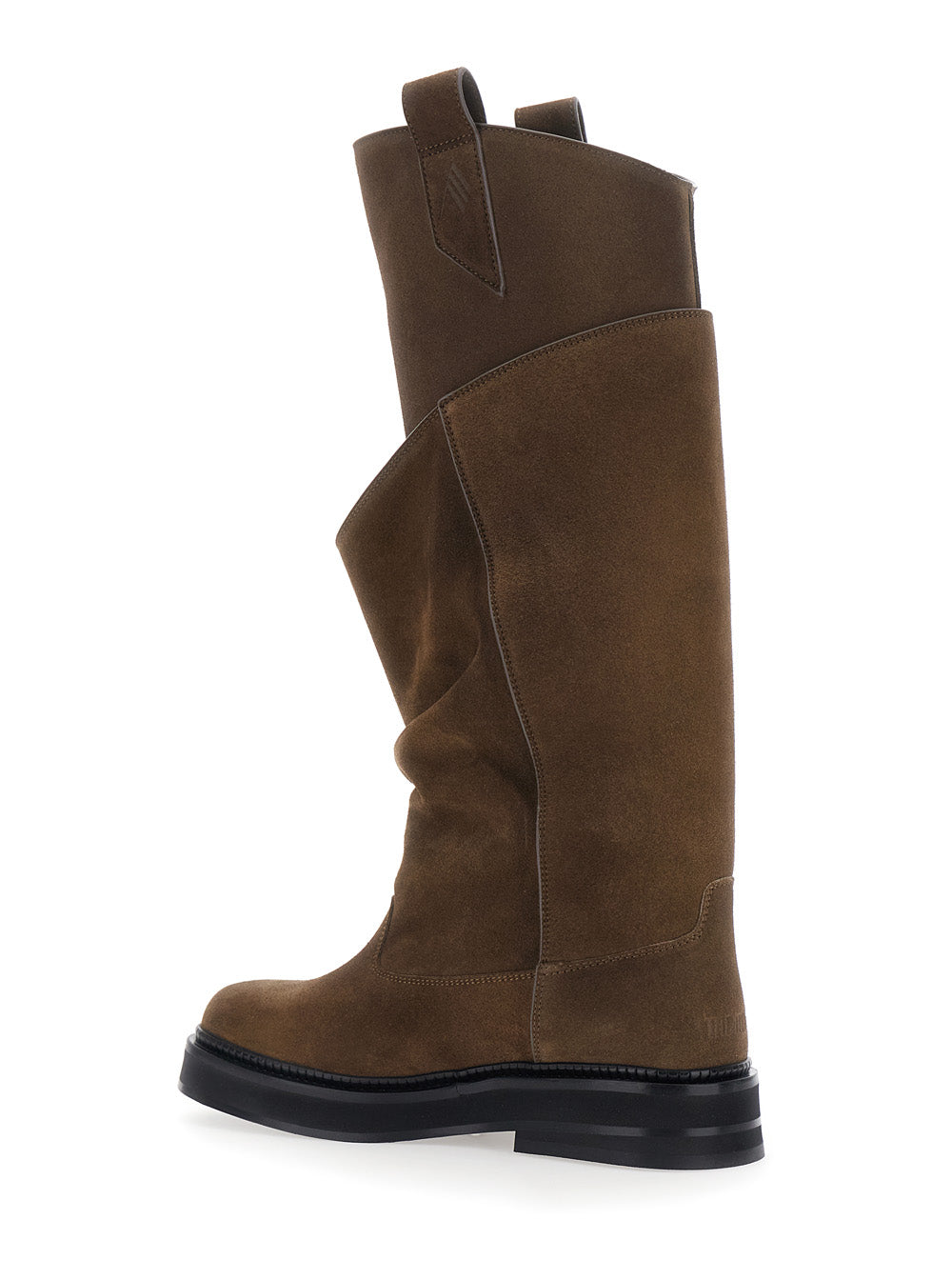 The Attico Women The Attico Women 'Robin Passeggiata' Brown Boots With Round Toe In Suede For Women THE ATTICO