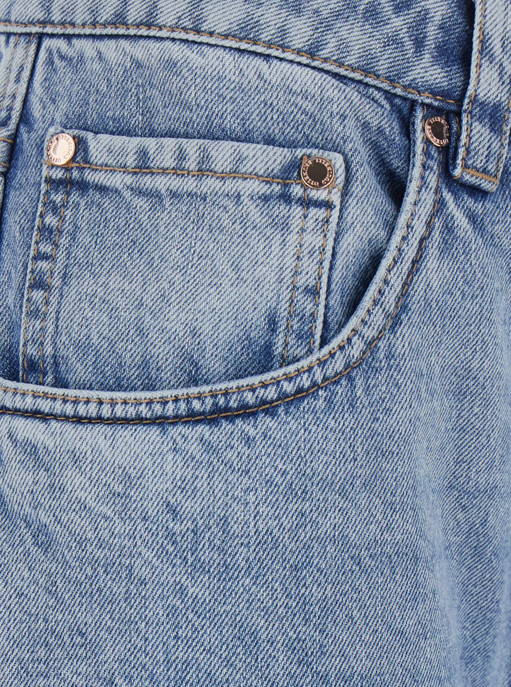 Brunello Cucinelli Women Blue Jeans With Logo Patch On The Back And Monil Detail On The Pocket In Denim For Women BRUNELLO CUCINELLI