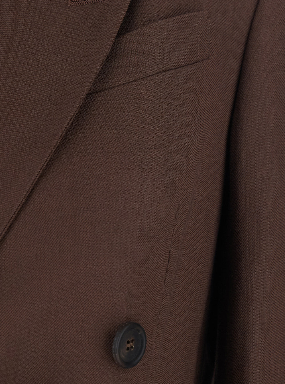 Brunello Cucinelli Women Brown Double-Breasted Jacket With Peak Revers In Viscose Blend For Women BRUNELLO CUCINELLI