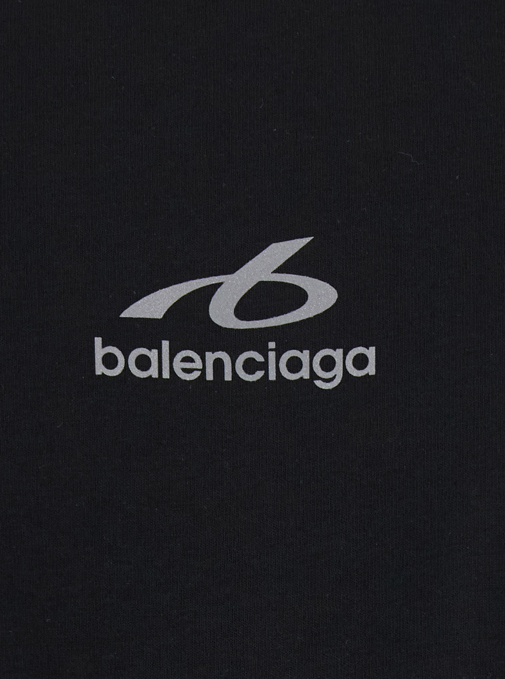 Balenciaga Men Black Crew Neck T-Shirt With Logo Lettering On Front And Back In Cotton For Men BALENCIAGA