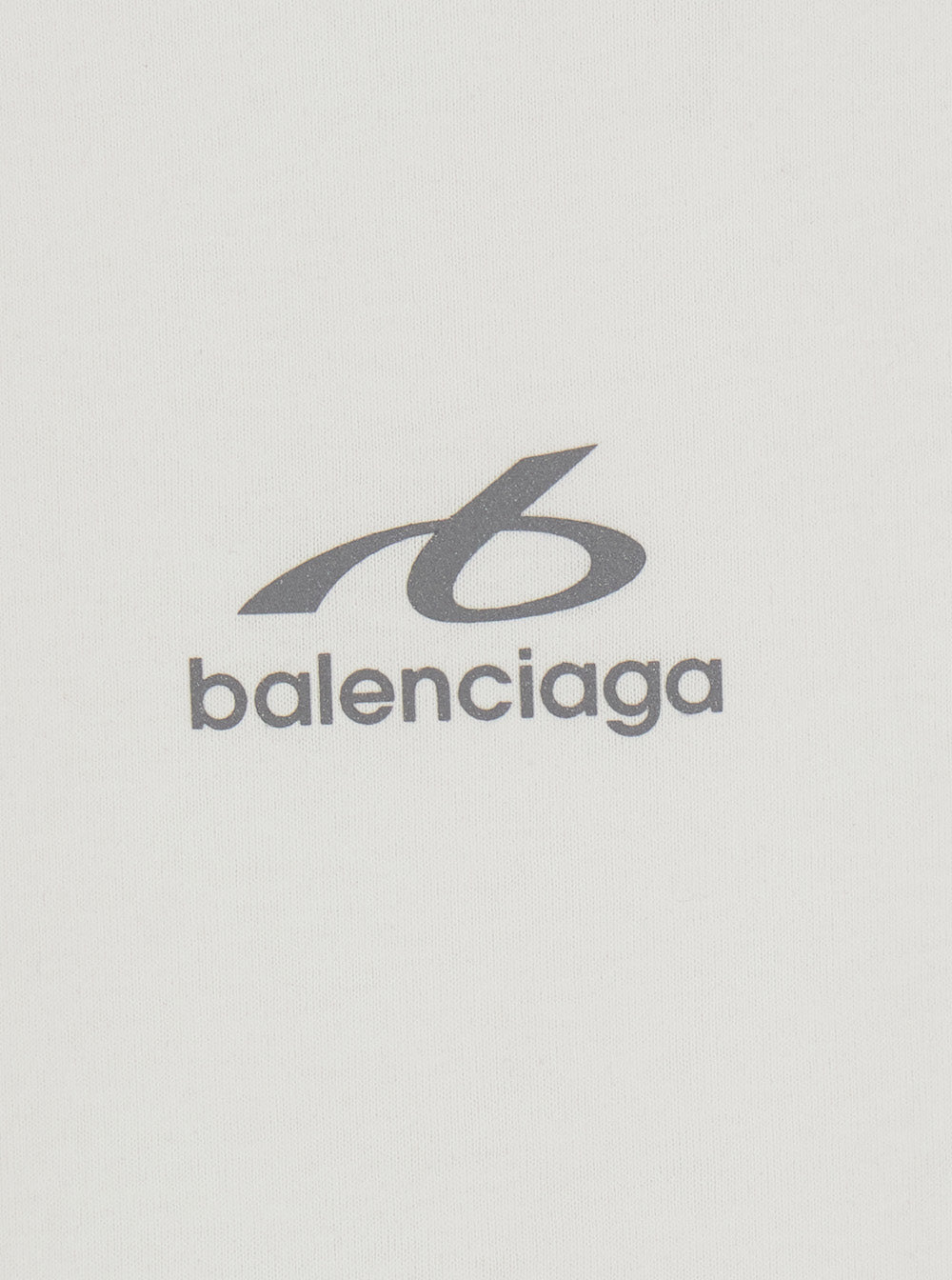 Balenciaga Men White Crew Neck T-Shirt With Logo Lettering On Front And Back In Cotton For Men
