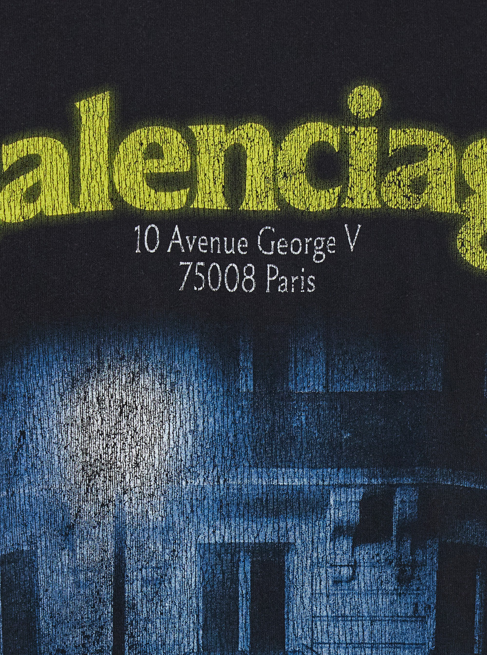 Balenciaga Men Black Crew Neck T-Shirt With Maxi Logo Print On The Front In Cotton For Men