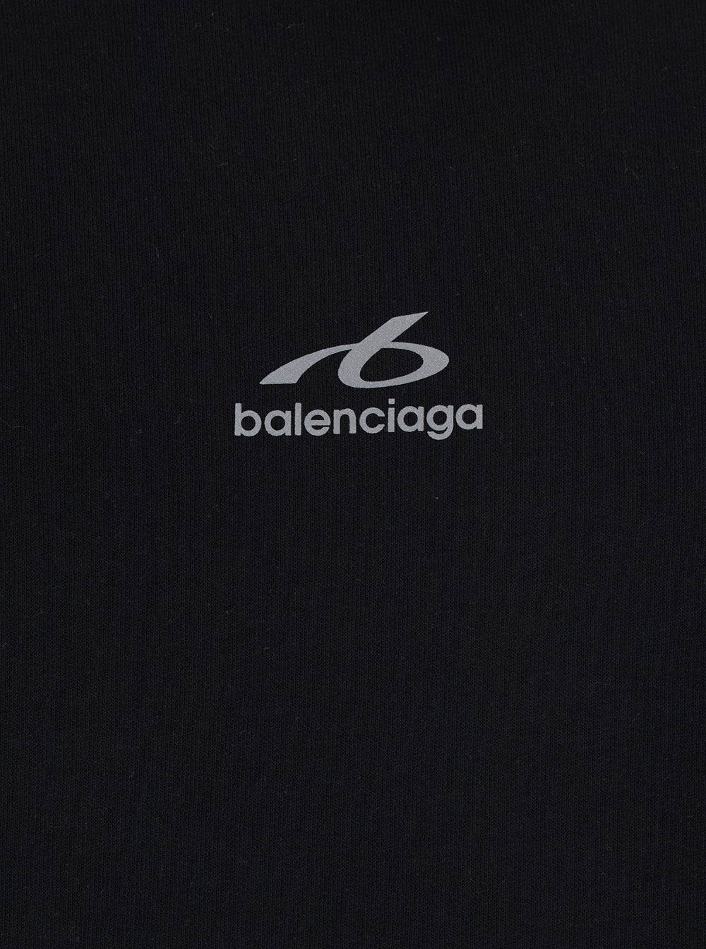 Balenciaga Men Black Hoodie With Fixed Hood And Logo Lettering On The Front In Cotton For Men BALENCIAGA