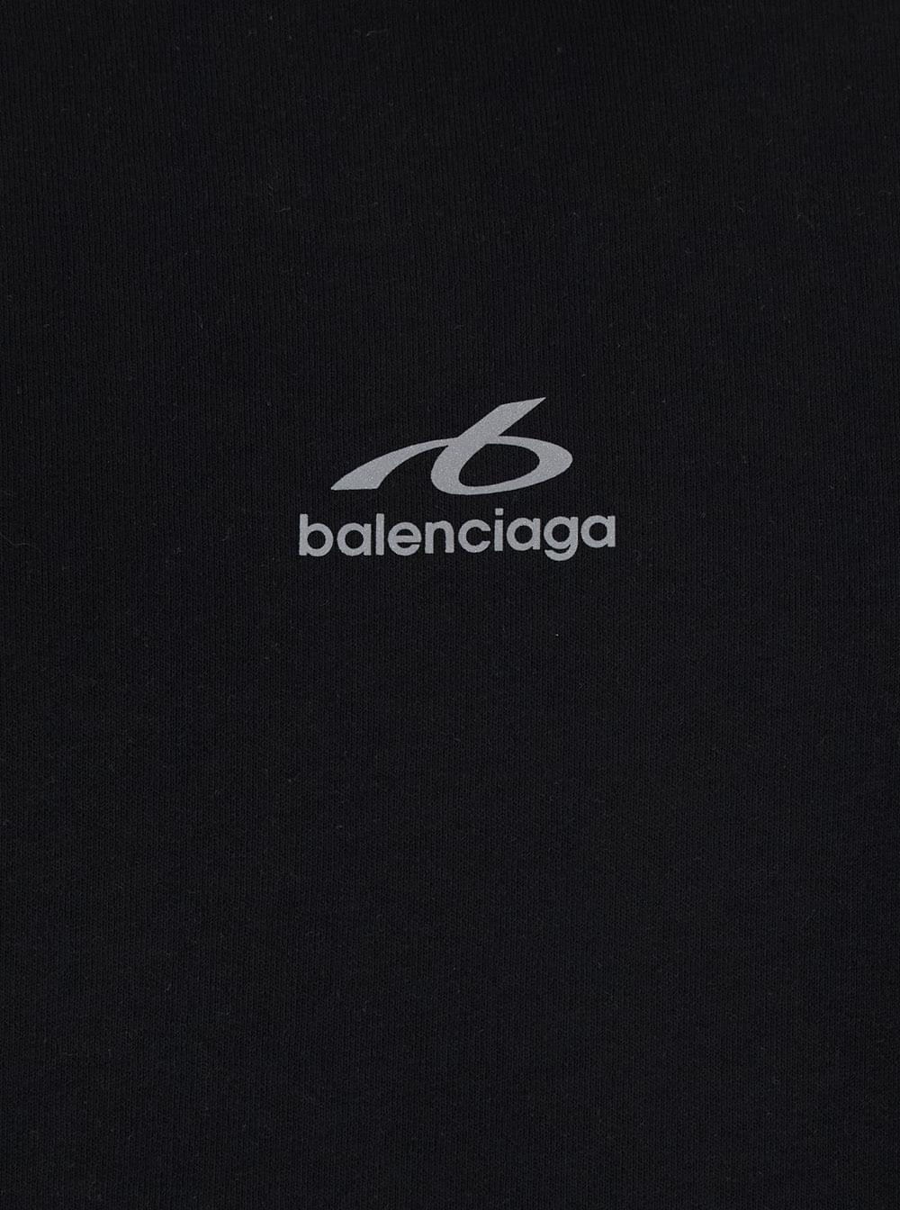 Balenciaga Men Black Hoodie With Fixed Hood And Logo Lettering On The Front In Cotton For Men BALENCIAGA