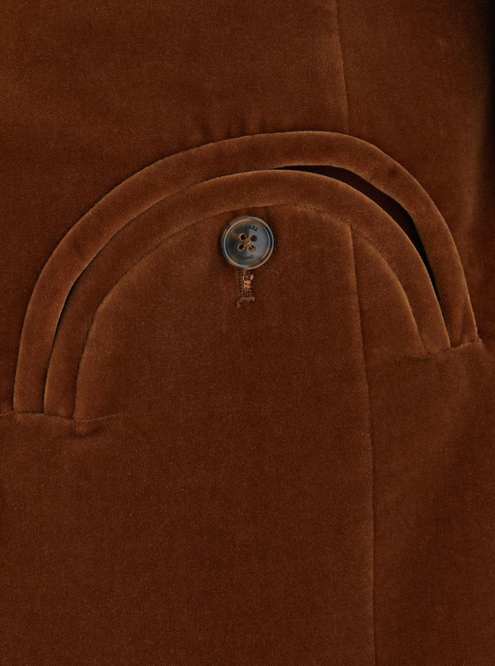 Blaze Milano Women 'Jealousy' Brown Double-Breasted Jacket With Peak Revers In Velvet For Women BLAZE MILANO