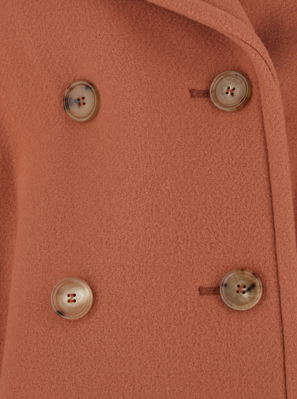 Chloé Women Pink Short Oversized Jacket With High Collar And Buttons In Blend Wool For Women