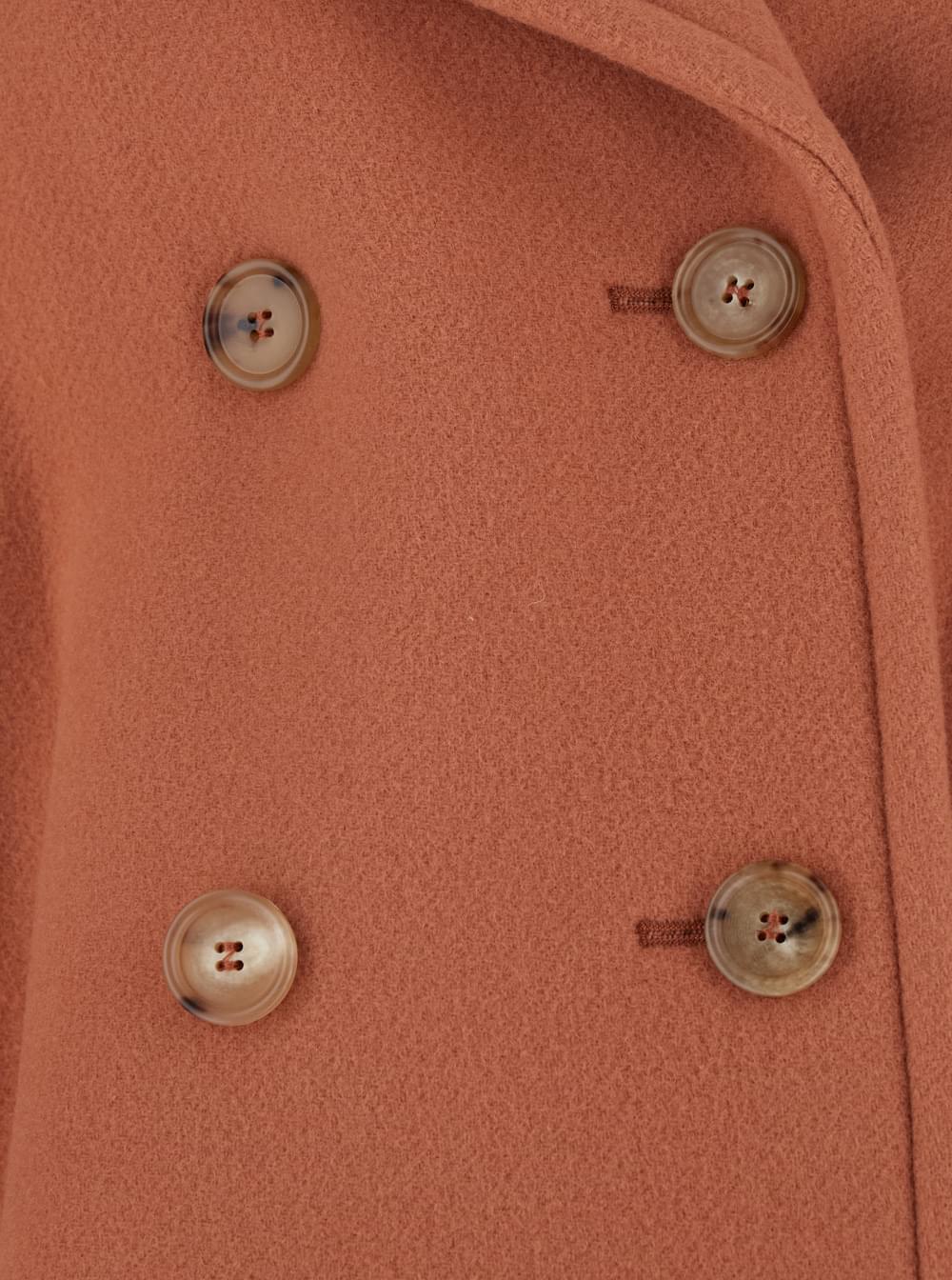 Chloé Women Pink Short Oversized Jacket With High Collar And Buttons In Blend Wool For Women CHLOE
