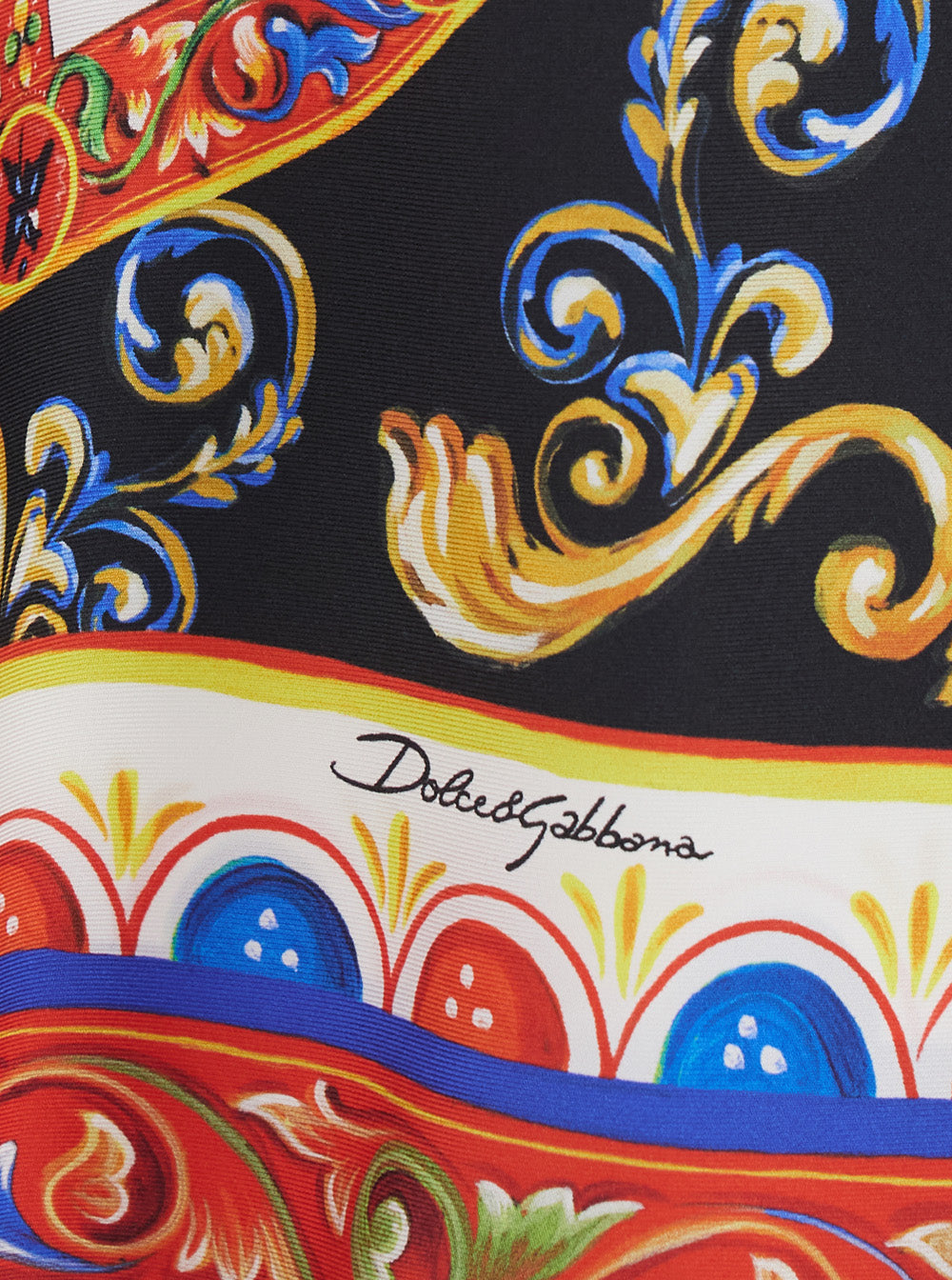 Dolce & Gabbana Women Multicolor Sleeveless Top With Halterneck And All-Over Carretto Motif In Silk For Women DOLCE & GABBANA