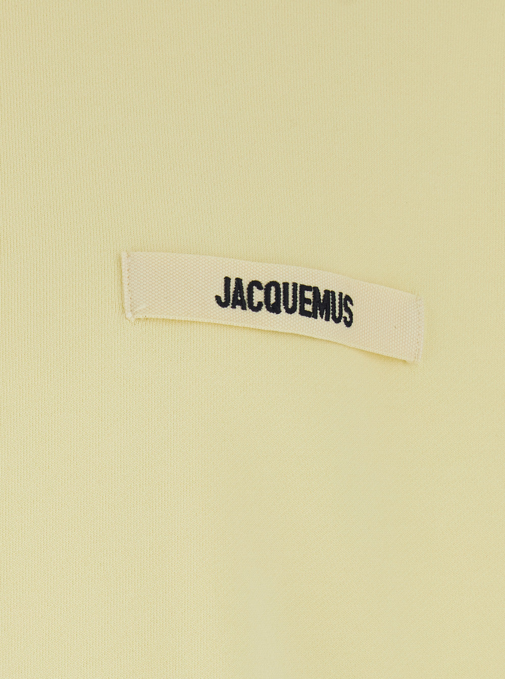 Jacquemus Men 'Le Sweatshirt Gros Grain' Yellow Crewneck Sweatshirt With Logo Patch On The Front In Cotton For Men JACQUEMUS