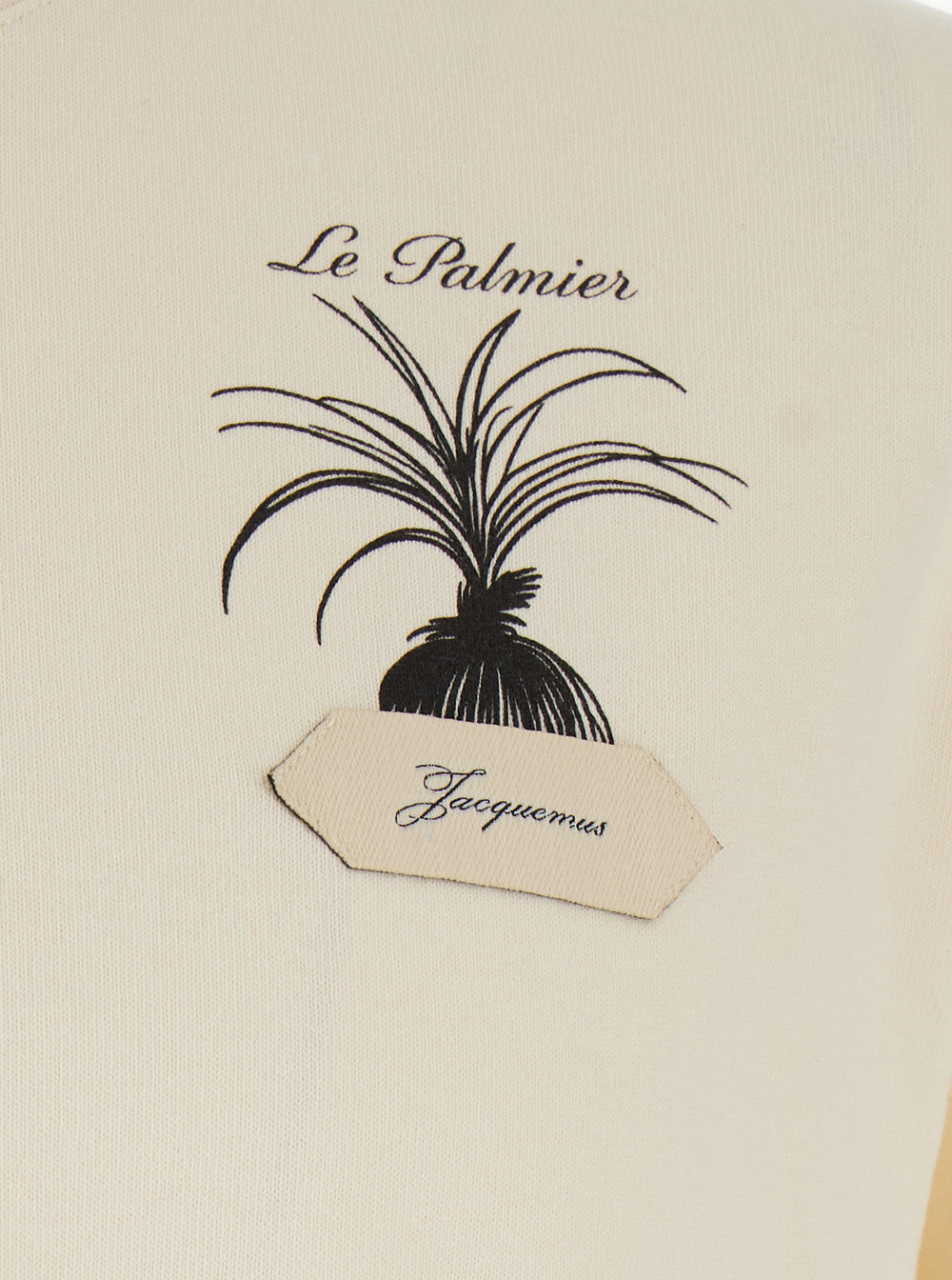 Jacquemus Men White Le Palmier T-Shirt With Logo And Unisex Cotton