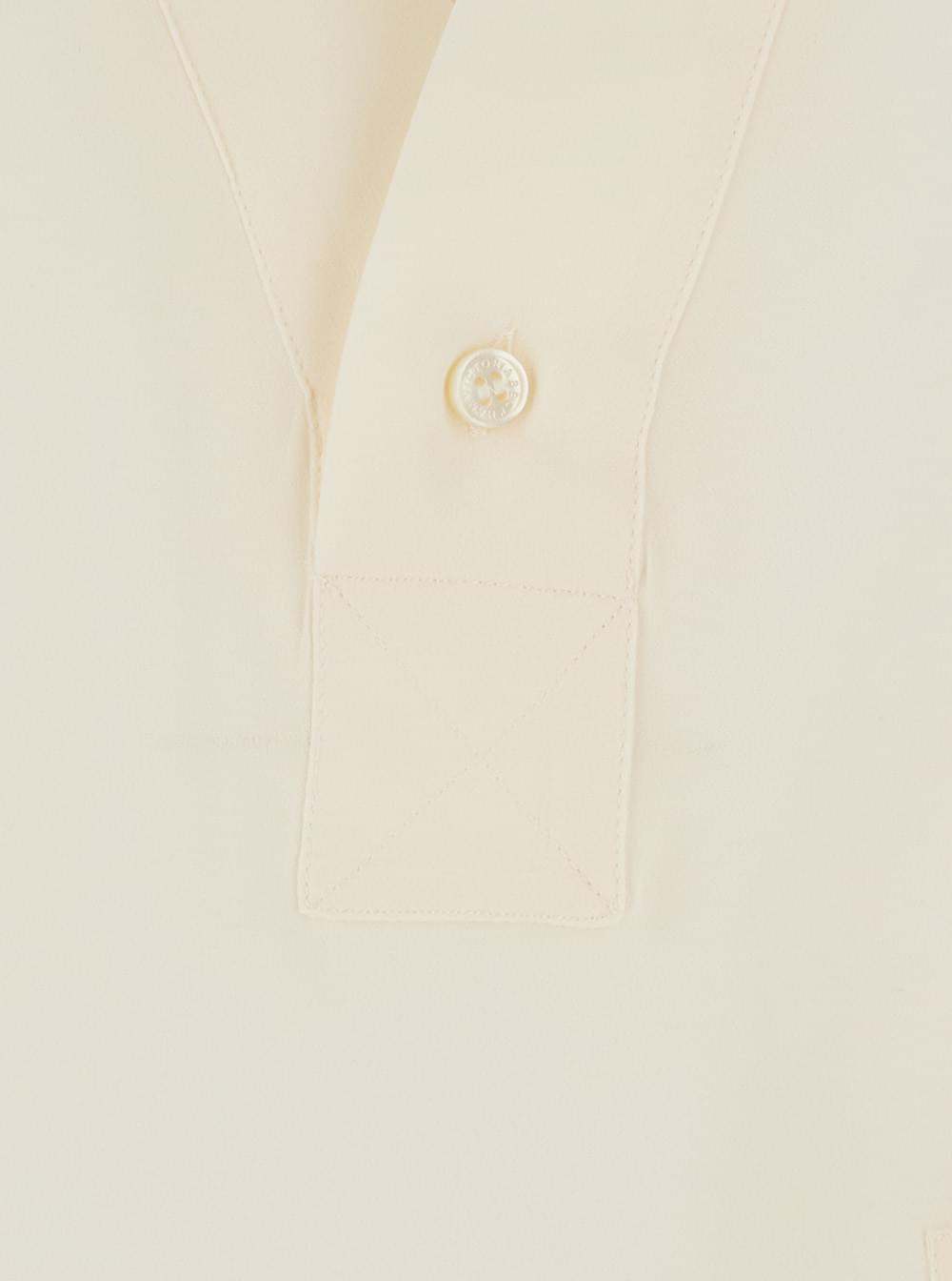 Victoria Beckham Women White Blouse With V-Neck And Long Sleeves In Silk For Women VICTORIA BECKHAM