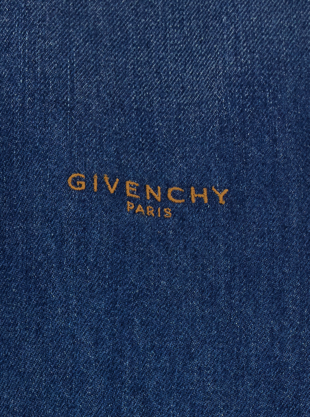 Givenchy Women Blue Jacket With Classic Collar And Logo Lettering On The Front In Denim For Women GIVENCHY