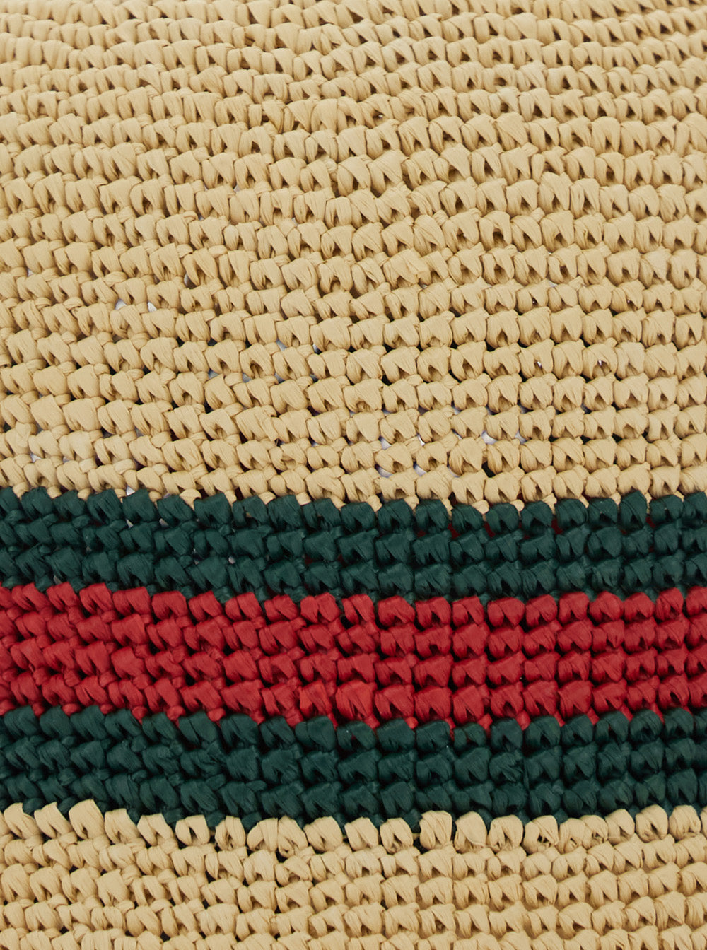 Gucci Women Beige Bucket Hat With Web Detail In Straw For Women GUCCI