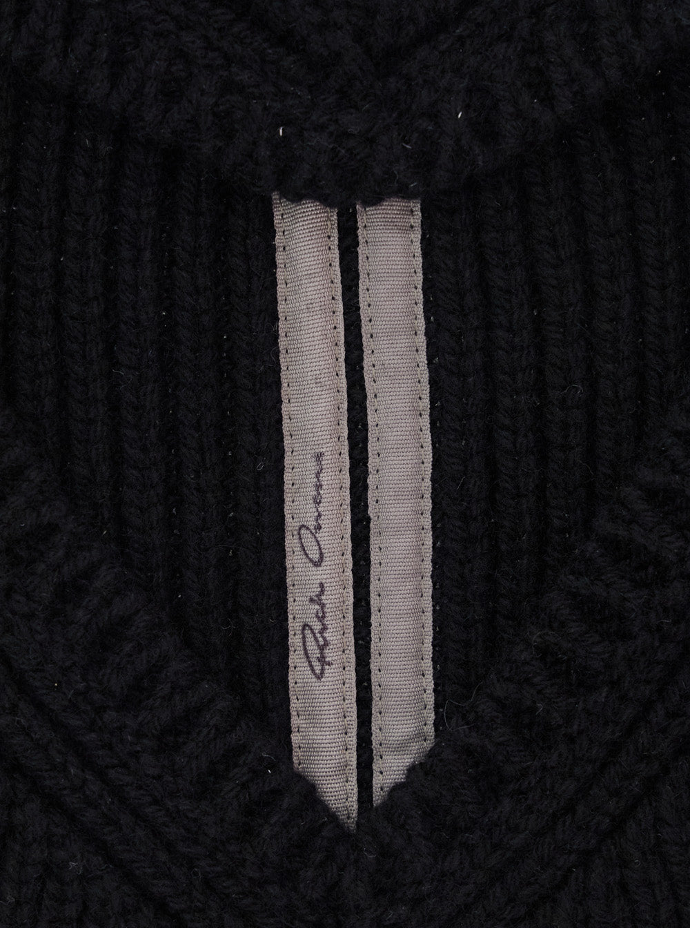 Rick Owens Men 'Porterville Skull' Black Hat With Balaclava Design In Cashmere And Wool Men
