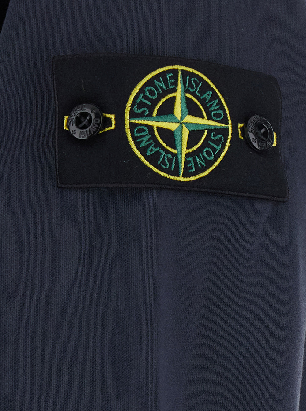 Stone Island Men Blue Crewneck Sweatshirt With Logo Patch On The Sleeve In Cotton For Men STONE ISLAND