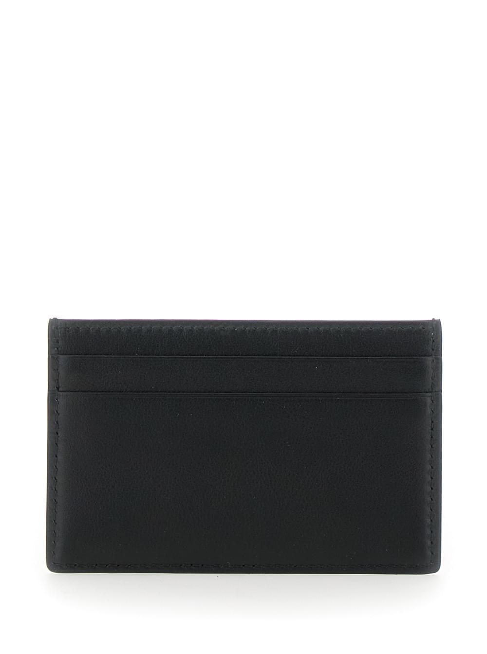 Gucci Men Cardholder With Gg Plate On The Front In Black Leather For Men GUCCI