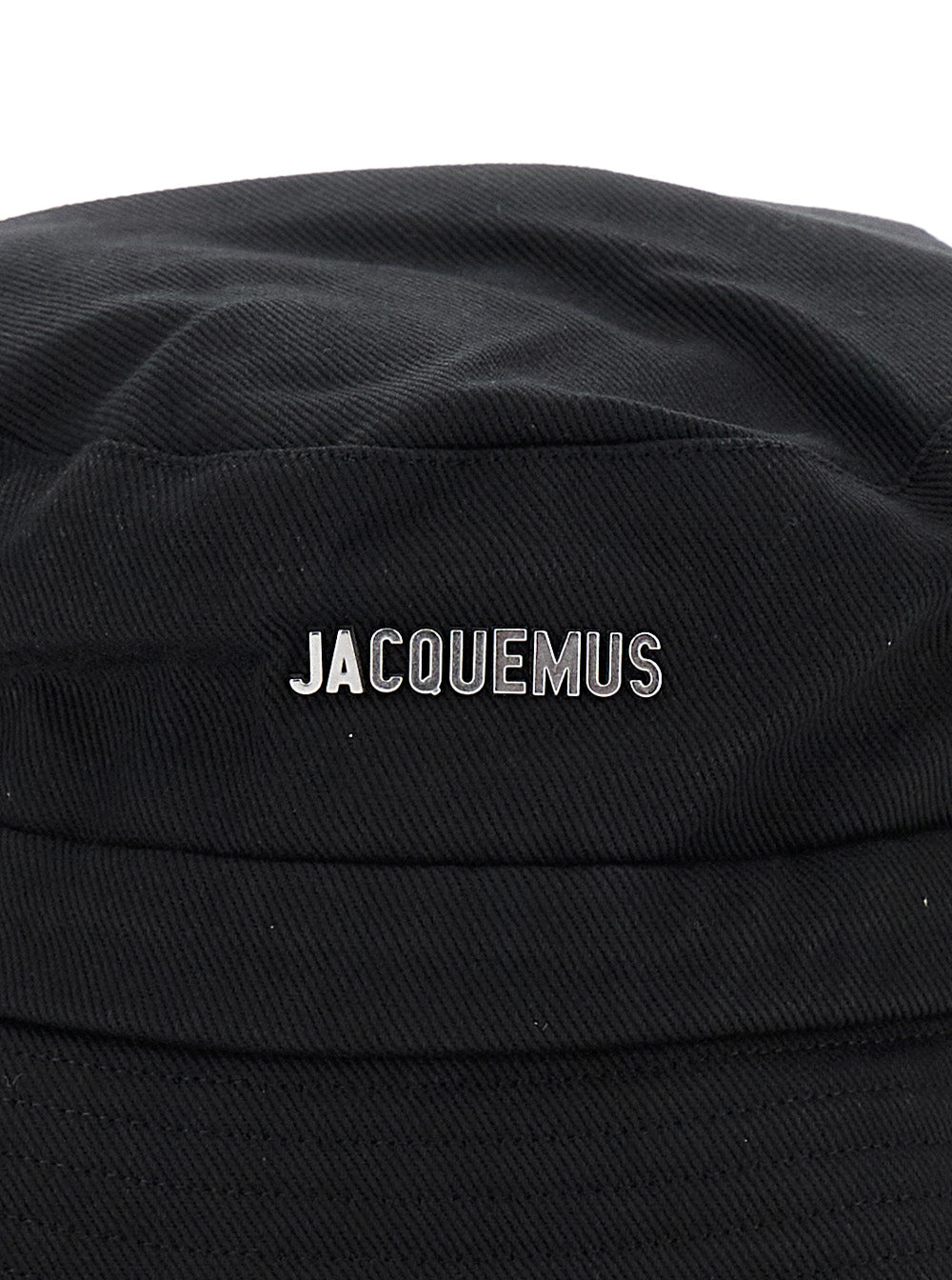 Jacquemus Men Fisherman Hat 'Le Bob Gadjo' Black With Logo Lettering On The Front And Knot Closure On The Back In Cotton For Men JACQUEMUS