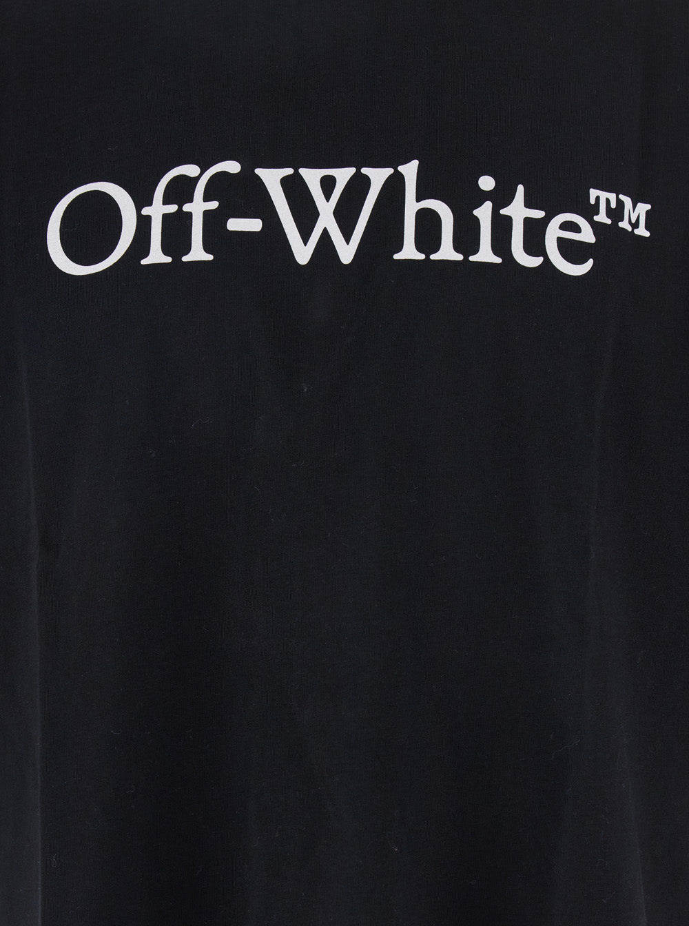 Off-White Men Oversized T-Shirt 'Logo' With Contrasting Logo Print In Black Cotton For Men OFF-WHITE