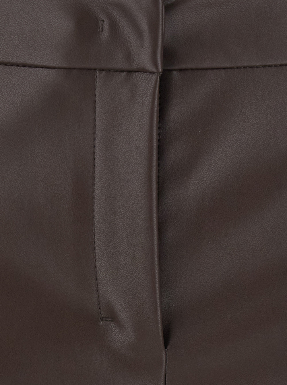 'S Maxmara Women 'Sublime Brown Flared Pants With Hidden Front Closure In Ecoleather For Women