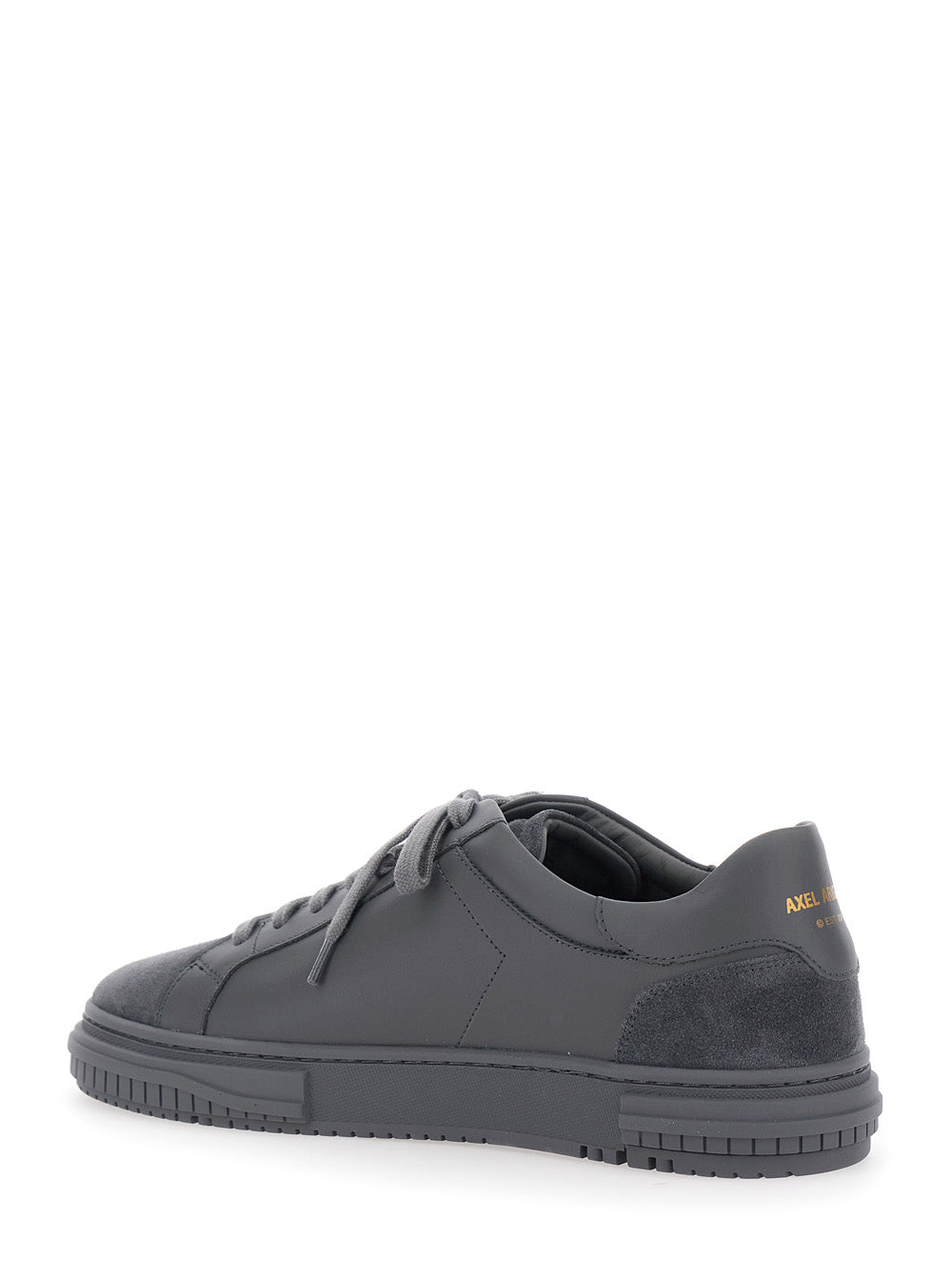 Axel Arigato Men 'Atlas' Gray Low Top Sneakers With Suede Inserts And Logo Lettering On The Heel In Leather For Men