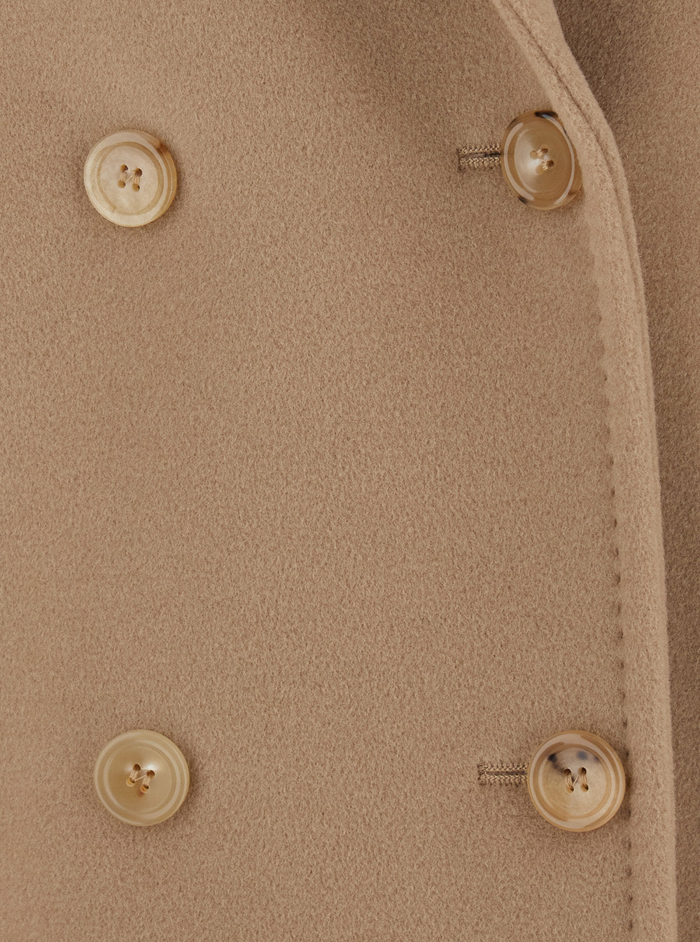 Max Mara Women 'Rebus' Beige Short Double-Breasted Coat With Notched Revers In Wool And Cashmere For Women MAX MARA