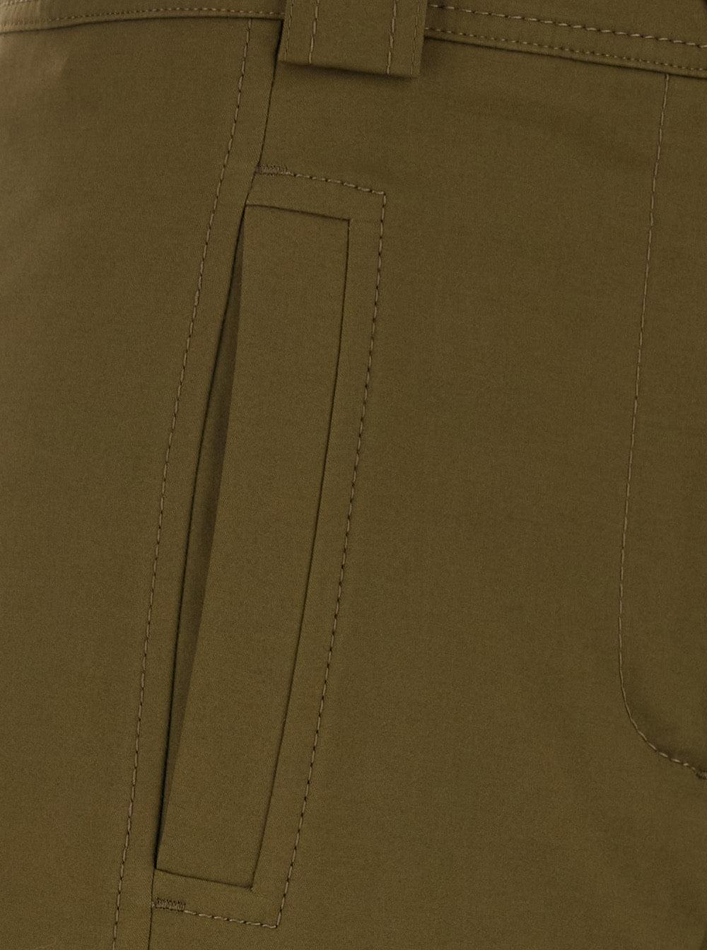 Max Mara Women 'Adorni' Green Pants With Button Hem And Patch Pockets In Cotton For Women MAX MARA