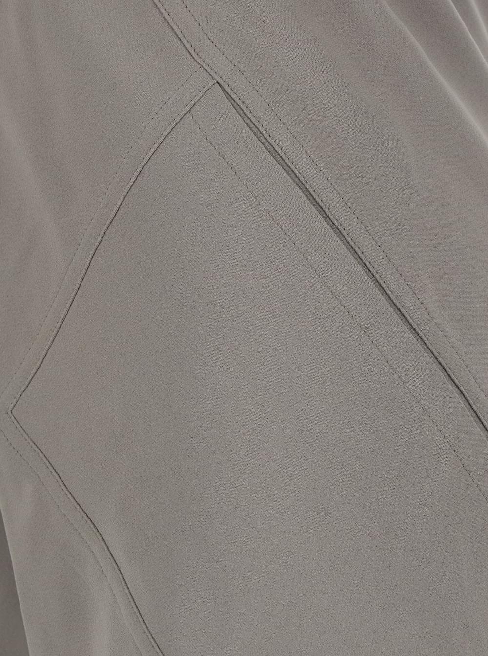 Rick Owens Women Gray Wide Leg Pants With Elastic Drawstring Waist In Viscose Blend For Women RICK OWENS