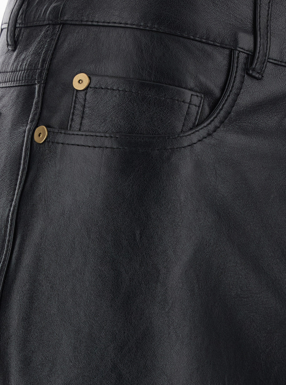 'S Maxmara Women 'Pesca' Black Pants With Five-Pocket Design In Leather For Women S MAX MARA