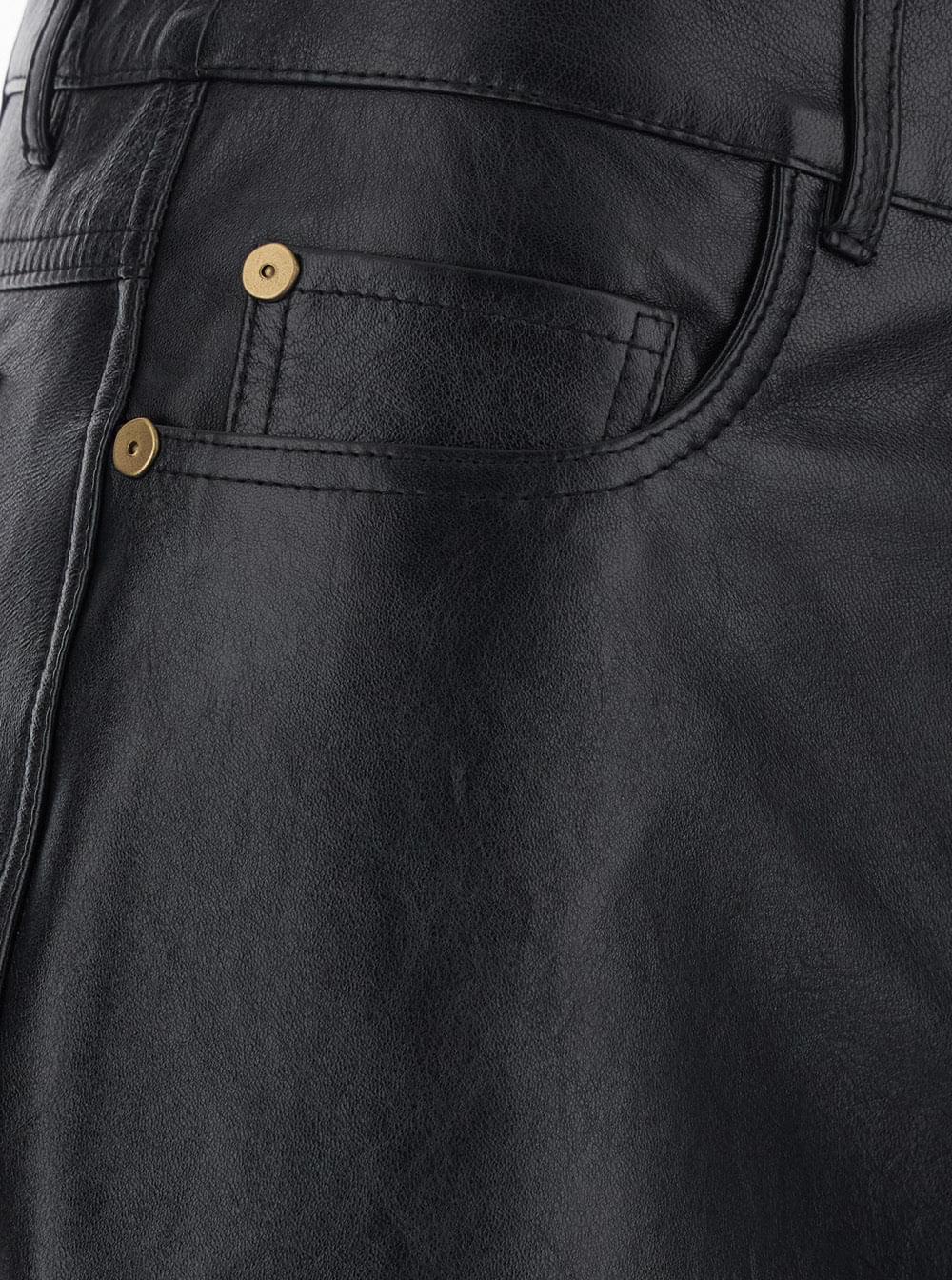 'S Maxmara Women 'Pesca' Black Pants With Five-Pocket Design In Leather For Women S MAX MARA