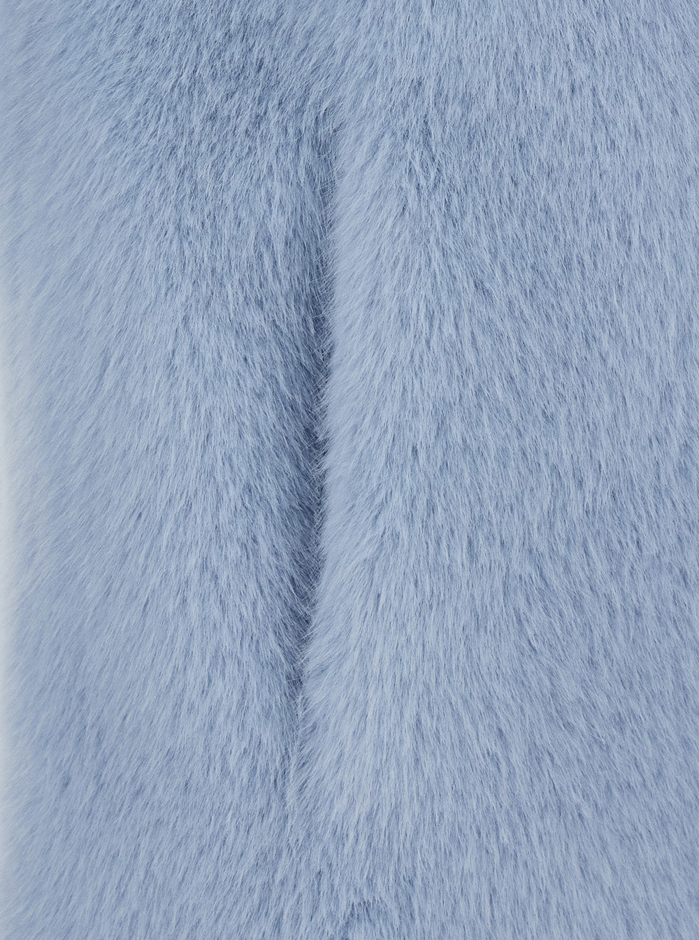 Herno Women Blue Fur With Round Collar In Faux Fur Woman HERNO