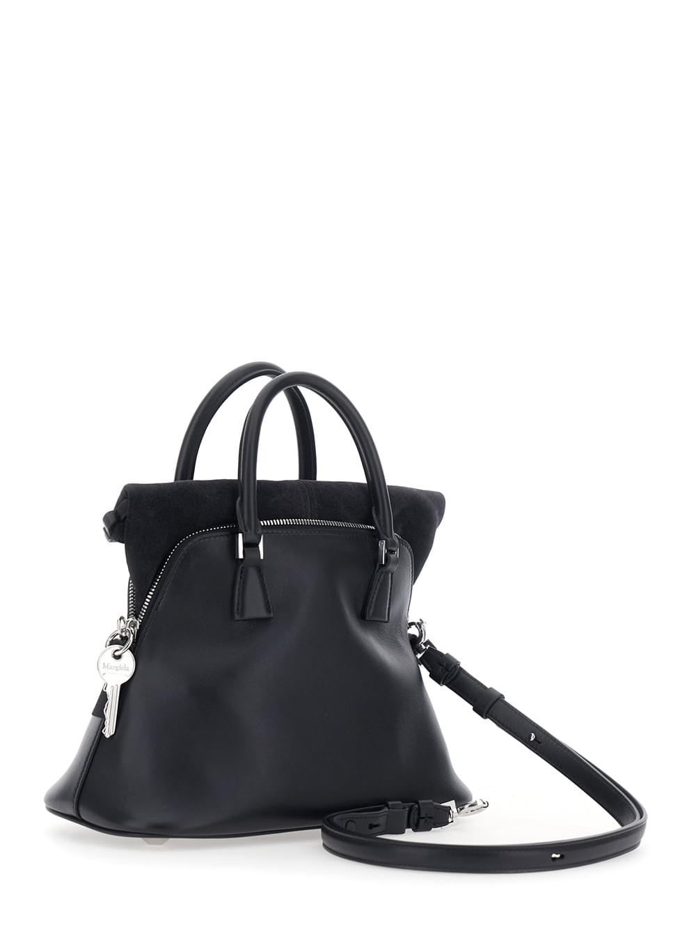 Maison Margiela Women Black Handbag With Adjustable And Removable Shoulder Strap In Leather For Women MAISON MARGIELA