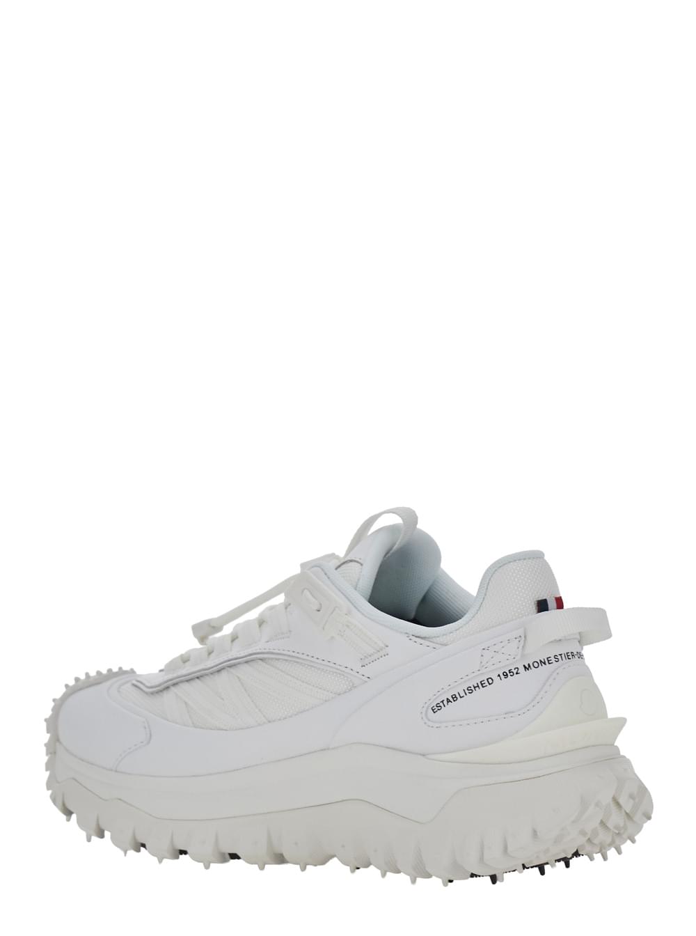 Moncler Women 'Trailgrip Gtx' White Sneakers With Logo On The Side And Chunky Rubber Sole In Leather And Tech Fabric For Women MONCLER