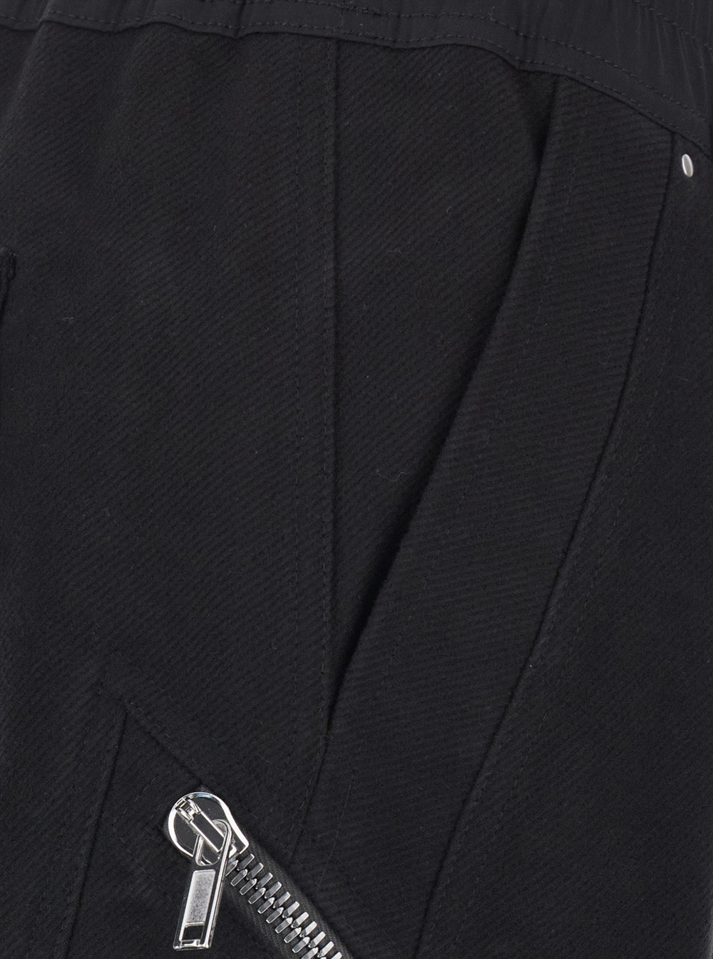 Rick Owens Men Heizer Cargo Pants With Side Pockets And Logo Black Men RICK OWENS