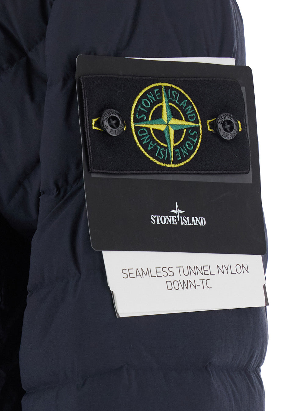 Stone Island Men Down Jacket With High Collar And Long Sleeves In Tech Fabric Blue Men STONE ISLAND
