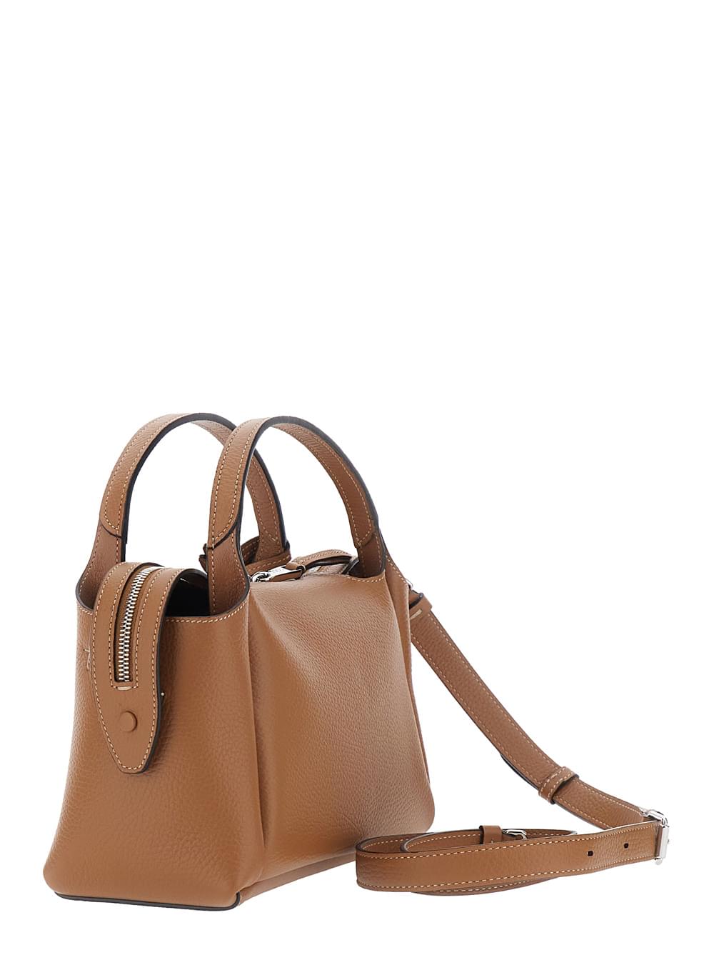 Tod's Women Brown Shoulder Bag With T Plaque On The Front And Adjustable And Removable Strap In Leather For Women TOD'S