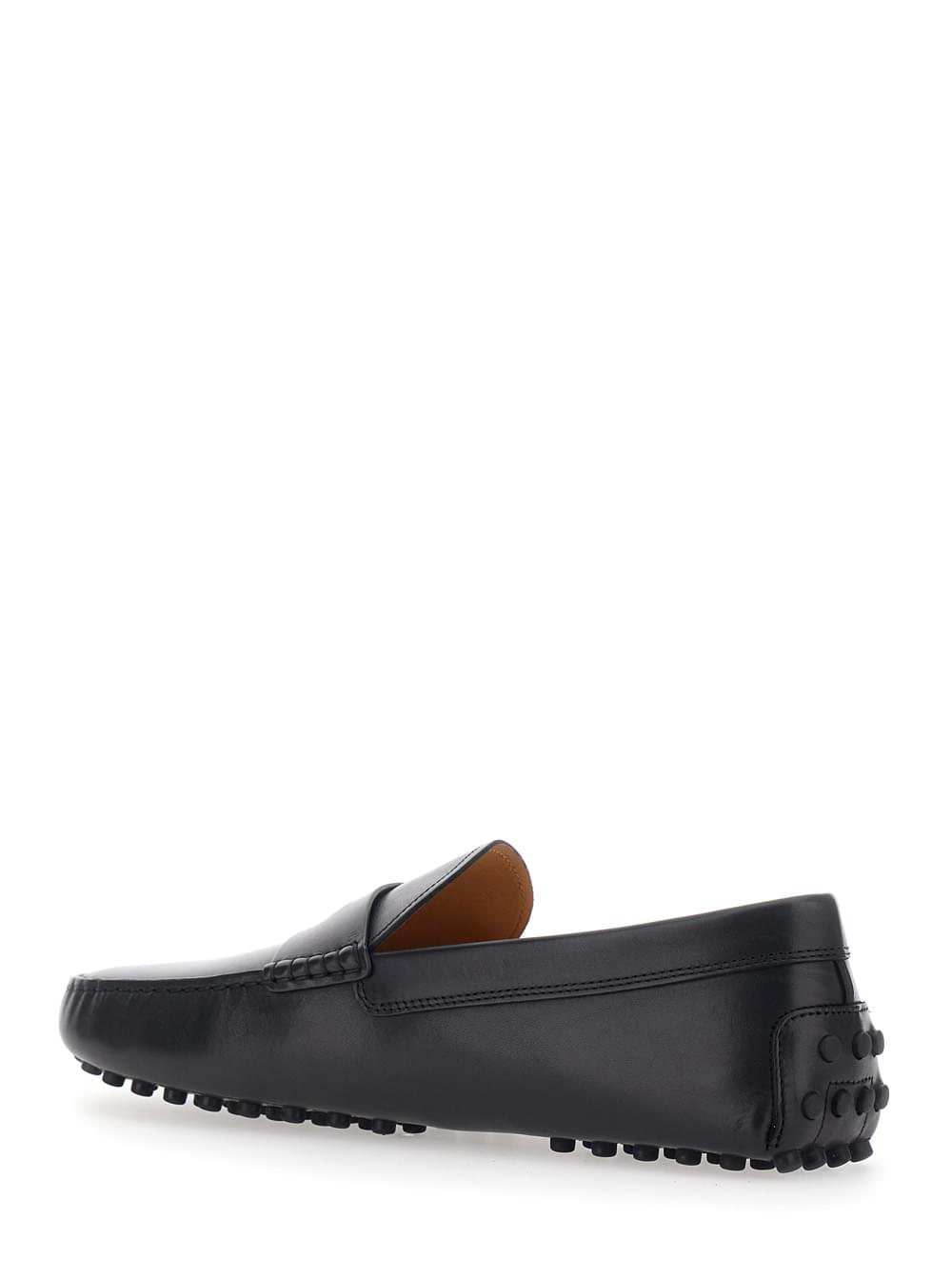 Tod's Men Black Loafers With Rounded Toe And Low Heel In Leather For Men TOD'S