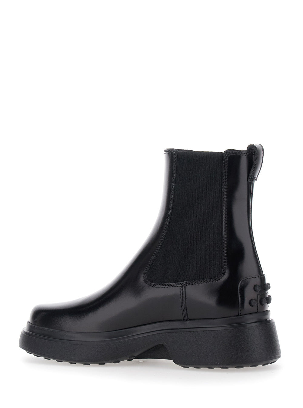 Tod's Women Black Ankle Boots With Elastic Inserts On The Side In Leather Blend For Women TOD'S