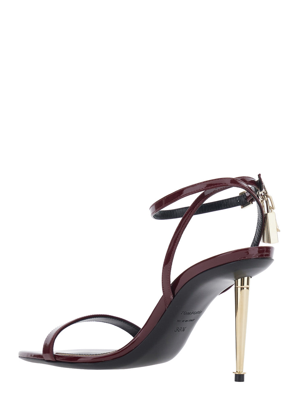 Tom Ford Women Bordeaux Sandals With High Stiletto Heel And Adjustable Ankle Strap Closure In Leather For Women TOM FORD
