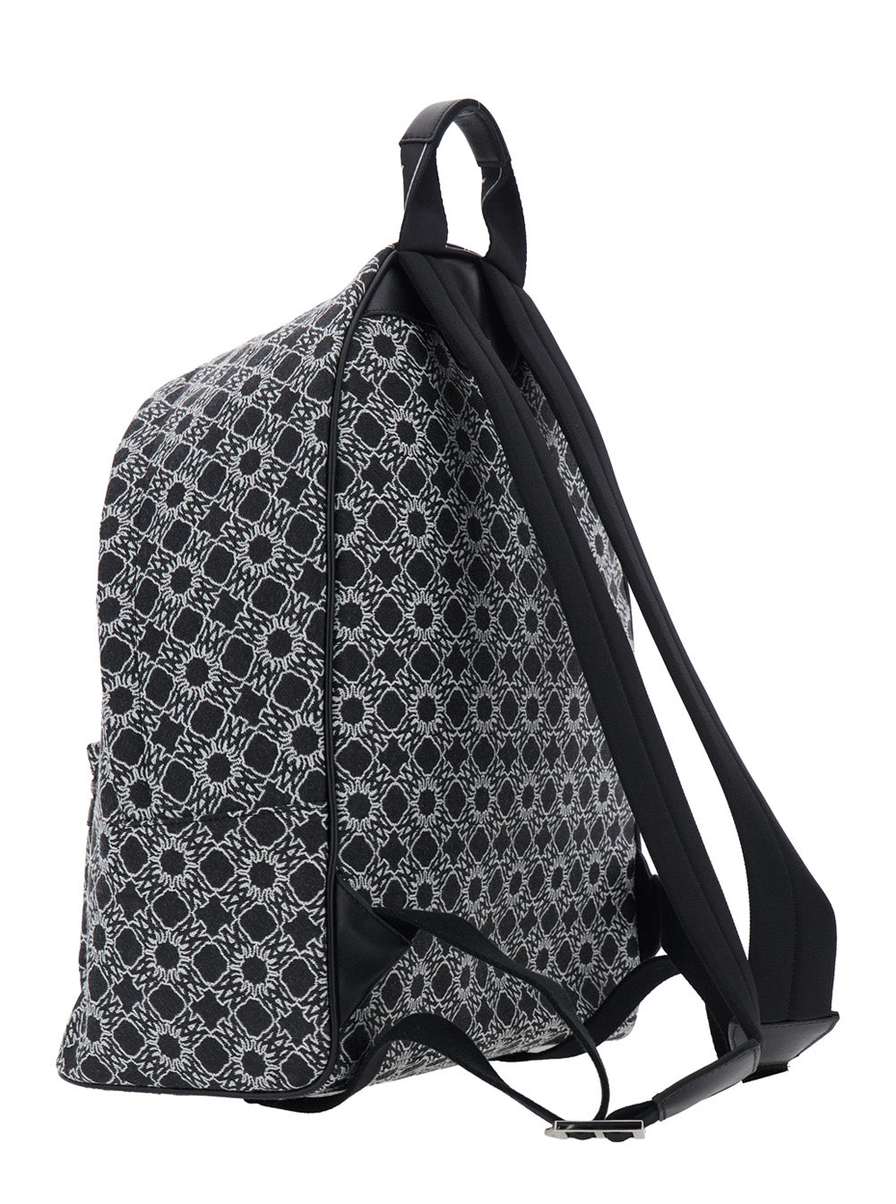 Amiri Men 'Ma Quad' Black Backpack With All-Over Logo Print And Adjustable Straps In Tech Fabric For Men AMIRI