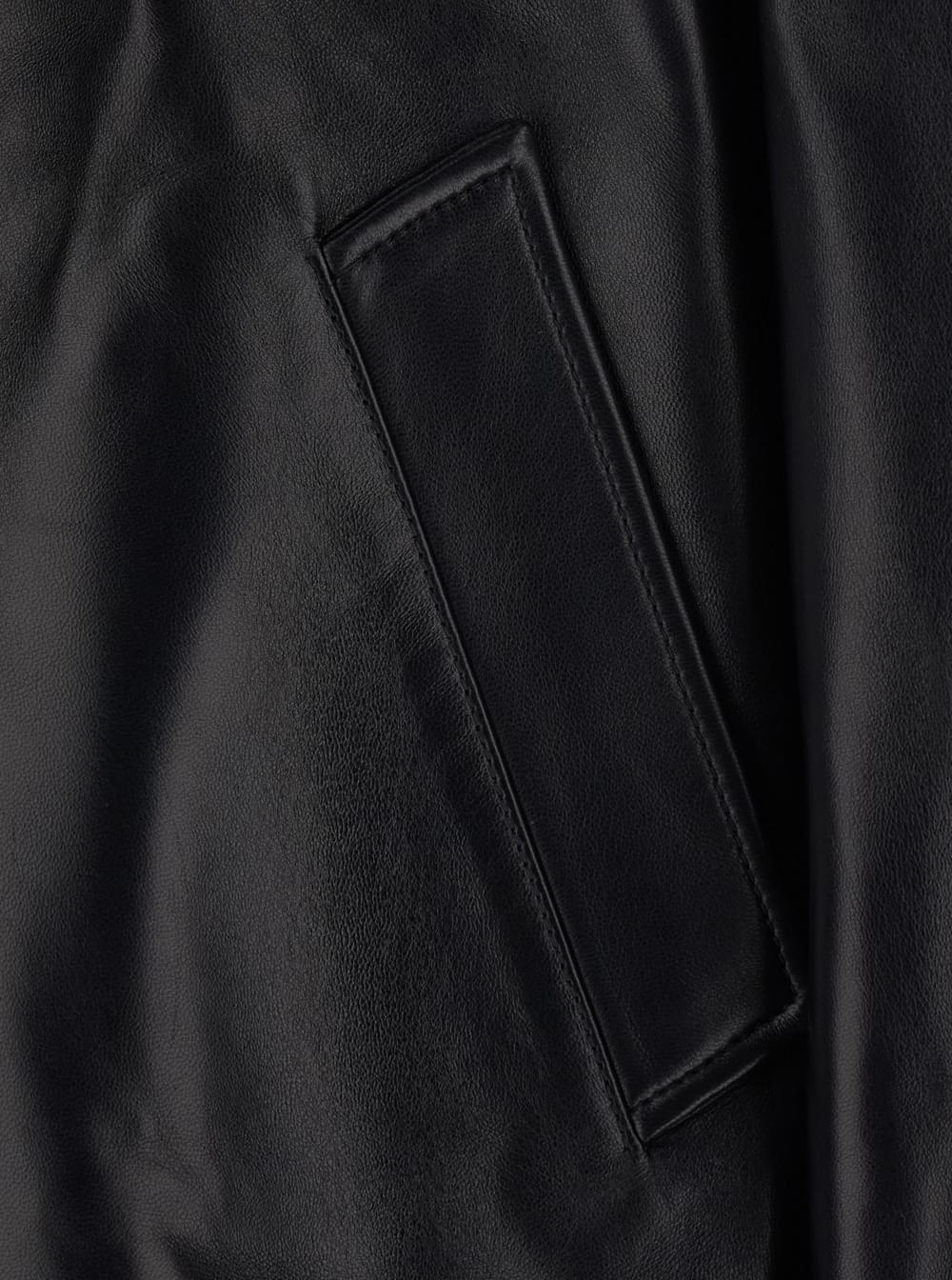 Balenciaga Women Smooth Leather Relaxed Hoodie BALENCIAGA