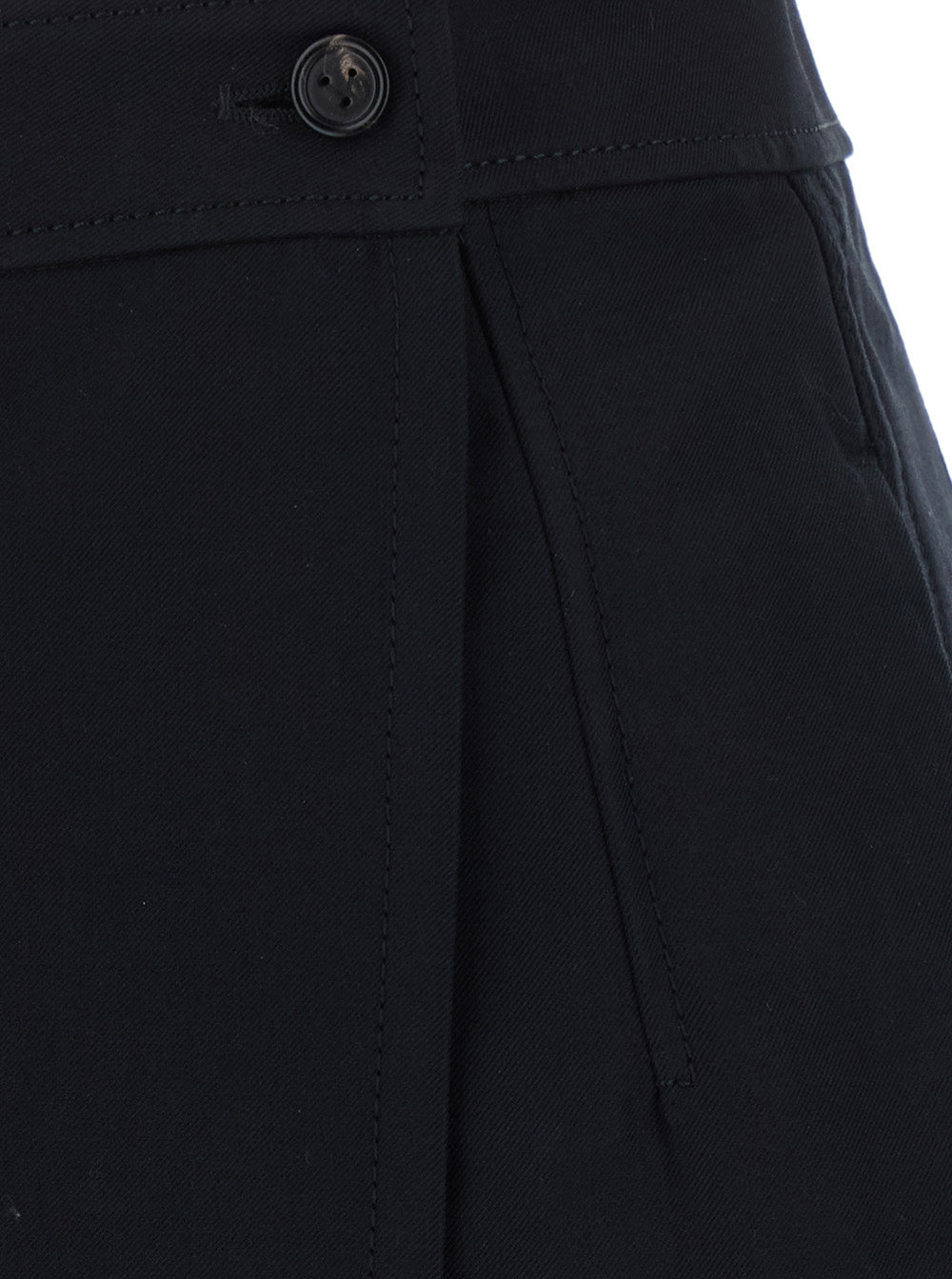 Bottega Veneta Women Black High-Waisted Skirt With Single Front Slit In Cotton For Women BOTTEGA VENETA