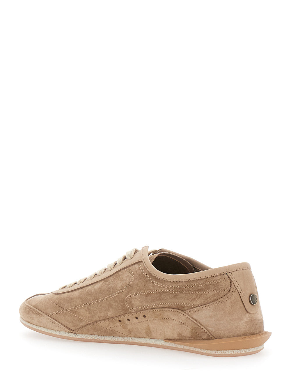 Dolce & Gabbana Men 'Gimondi Plus' Brown Sneakers With Logo Lettering On The Front In Suede For Men DOLCE & GABBANA