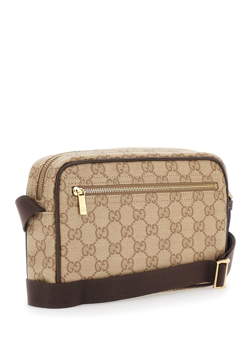 Gucci Men Orizontal Gucci Web Vintage Sand Vetrificato GUCCI