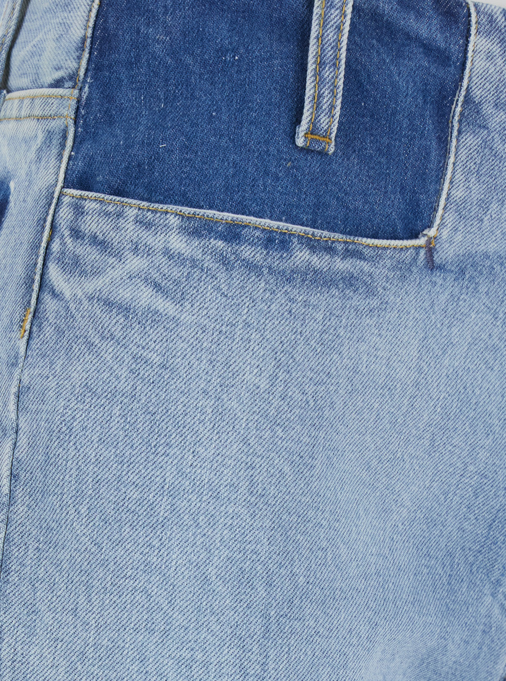 Maison Margiela Women Light Blue Jeans With Contrasting Details On The Waist In Denim For Women MAISON MARGIELA