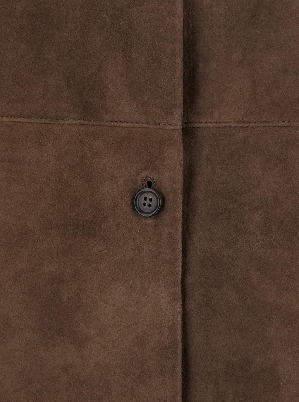 'S Maxmara Women Shirt S Maxmara With Collar And Long Sleeves In Tech Fabric Brown Women S MAX MARA