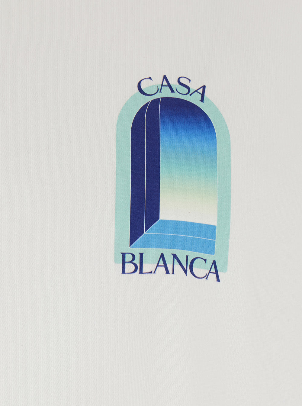 Casablanca Men White T-Shirt With Logo Print On The Front And Back In Cotton For Men CASABLANCA