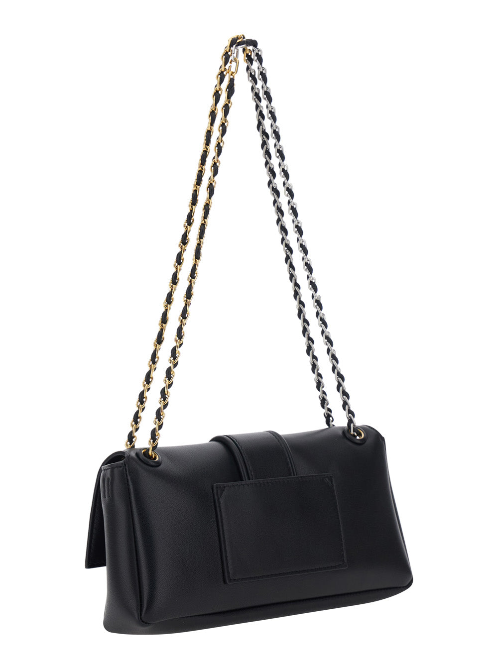 Jacquemus Women Le Bambino Chaine Is A Crossbody Bag In Black Lamb Leather With Unisex Metallic Details JACQUEMUS