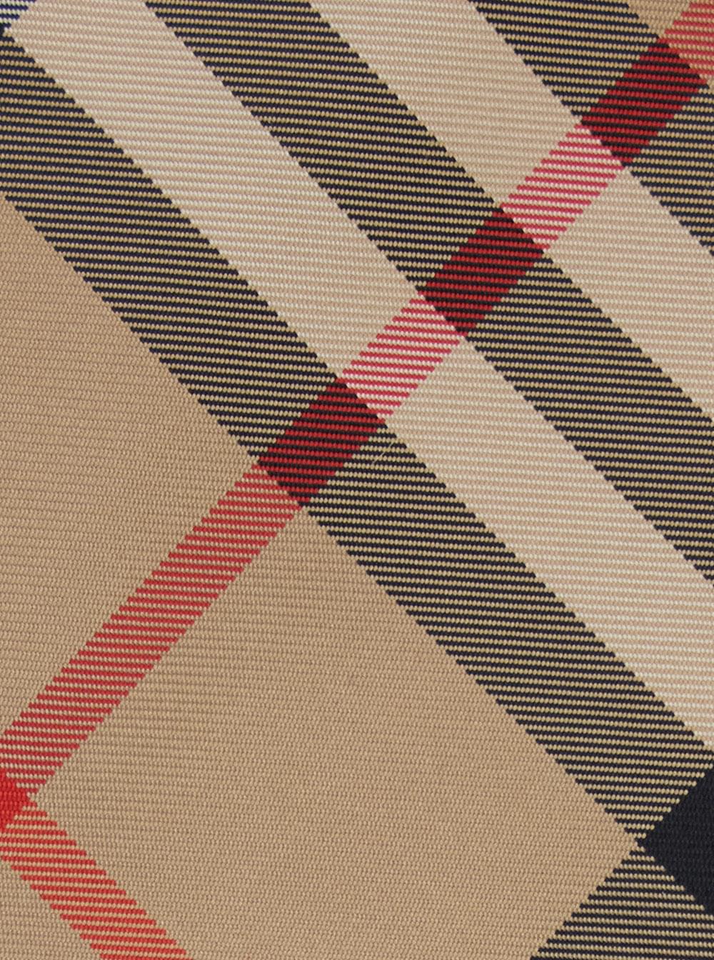 Burberry Men Burberry Men Beige Tie With All-Over Check Motif In Silk For Men BURBERRY