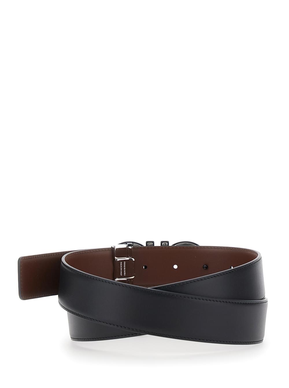 Ferragamo Men Reversibile Ad Black + Brown FERRAGAMO